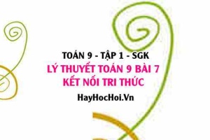Lý thuyết Toán 9 Bài 7: Căn Bậc Hai và Căn Thức Bậc Hai (Kết Nối Tri Thức)